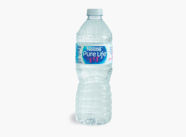 Bottle of Nestle Pure Life water